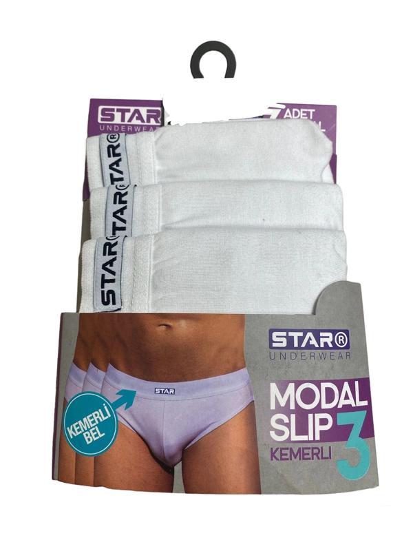 Star 109 Erkek 3'lü Modal Slip - Image 1