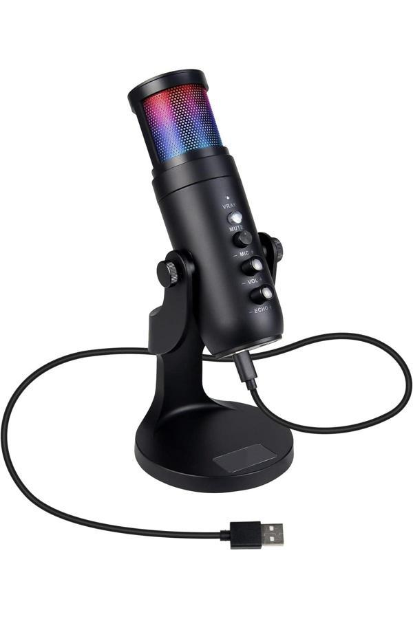 Coverzone Profesyonel Stüdyo Mikrofon Kayıt Condenser Masaüstü Canlı Yayın Mikrofonu K68-A - Image 1