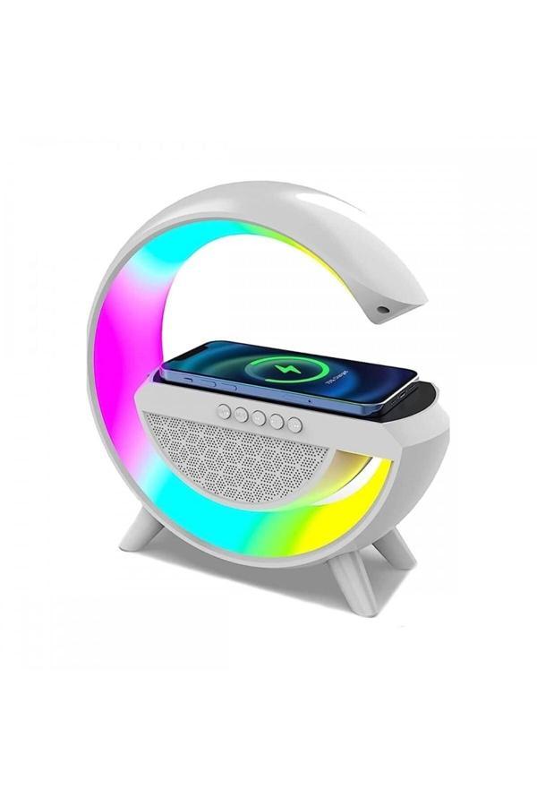 Coverzone Telefon Kablosuz Şarj İstasyonu Speaker Özellikli Led Işıklı Fm Radyolu Bluetooth Speaker Bt2301 - Image 1