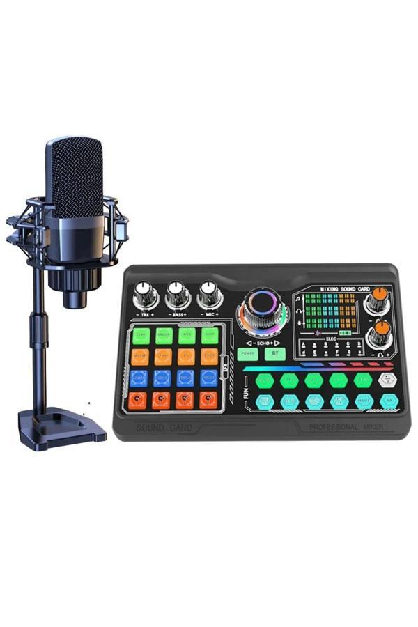 Coverzone Profesyonel Podcast Mikrofon Ses Kartı Kiti Pc Dizüstü Bilgisayar Için Vlog Canlı Youtuber P300 - Image 1