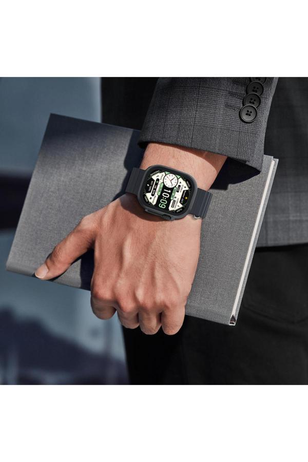 Xo M11 Ultra Akıllı Saat,2.01 İnç Ips Curved Ekran,Bluetooth Çağrı,Nabız Takibi,300Mah - Image 1