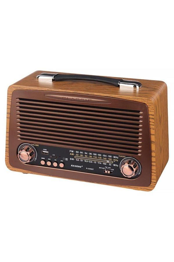 Coverzone Büyük Boy Retro Radyo Taşınabilir Bluetooth Speaker Ve Hoparlör Klasik Antika Tarzı 3299Bt - Image 1