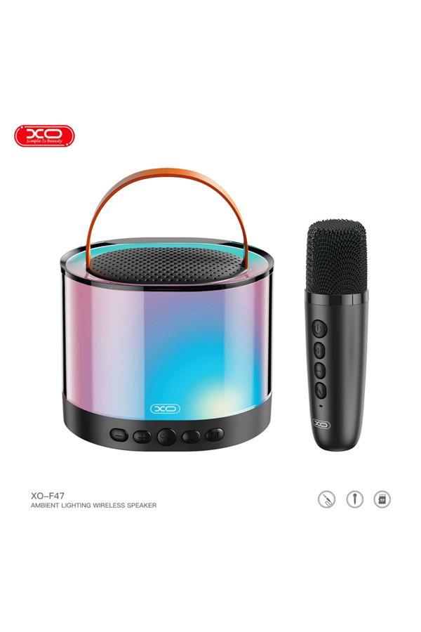 Xo F47 Karaoke Bluetooth Hoparlör 1200Mah Bt-V5.3 1 Adet Mikrofon,Rgb Işık - Image 1