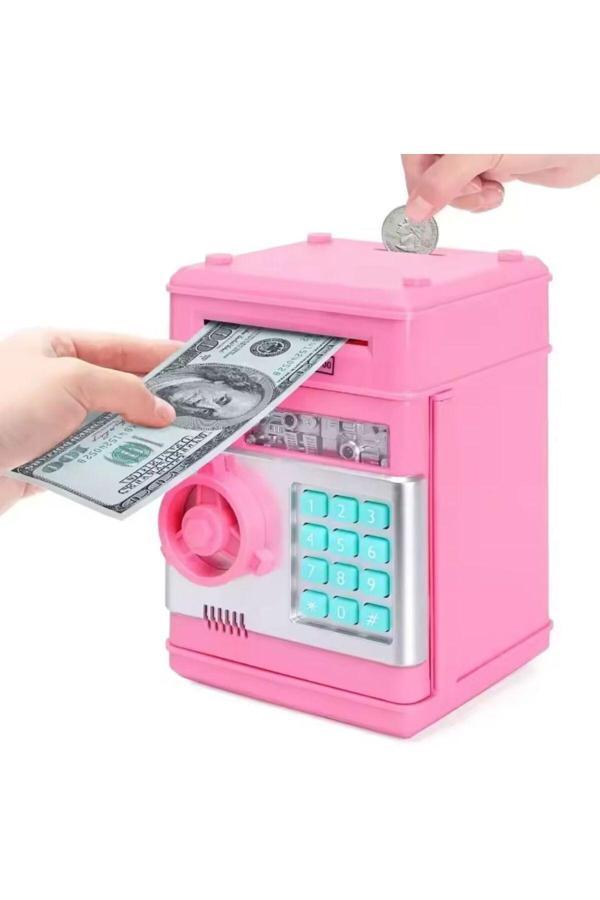 Coverzone Melodili Atm Metal Ve Kağıt Para Kumbarası Şifreli Para Biriktirme Alışkanlığı Dekoratif Hediyelik - Image 1