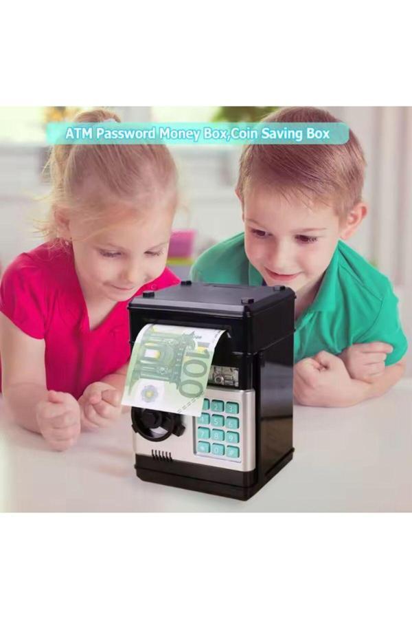Coverzone Melodili Atm Metal Ve Kağıt Para Kumbarası Şifreli Para Biriktirme Alışkanlığı Dekoratif Hediyelik - Image 1