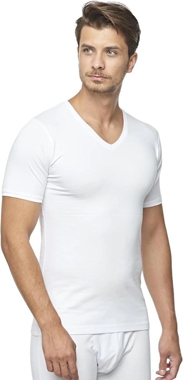 Star 206 Modal Yarım Kol V-Yaka T-Shirt Atlet - Image 1