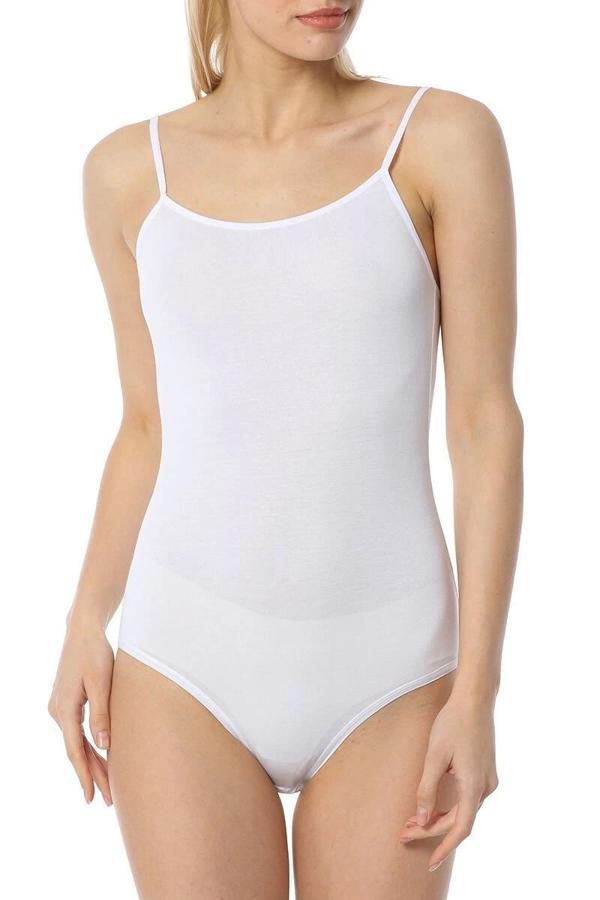 İmer 9251 Bayan İnce Askılı Çıtçıtlı Body - Image 1