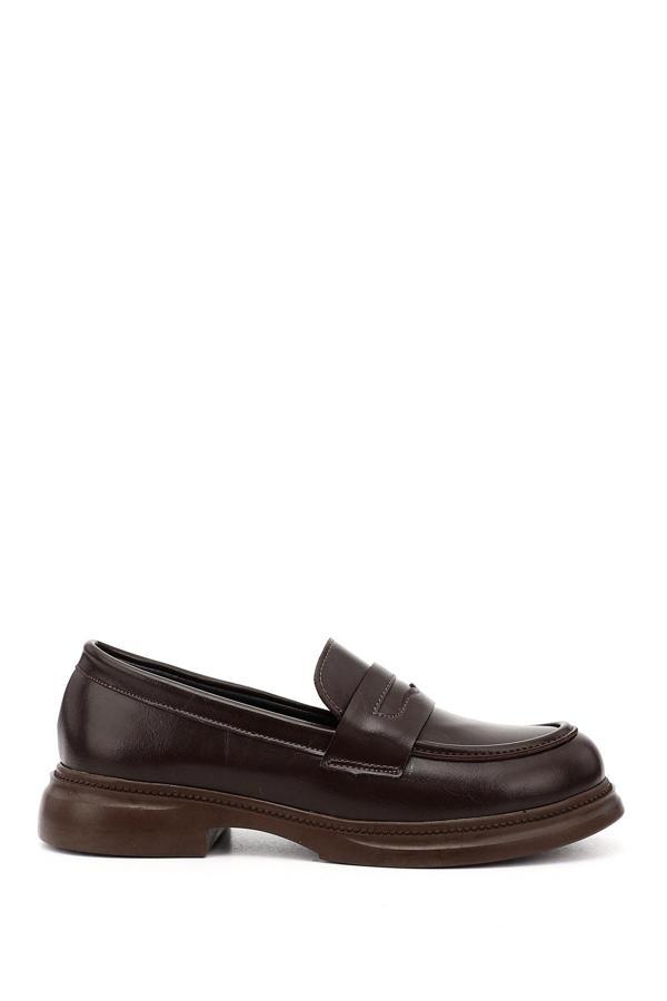 Kadın Kahverengi Loafer Ayakkabı - Image 1