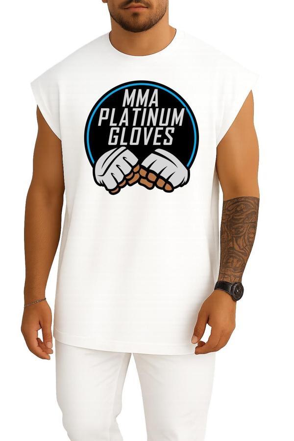 Oversize Mma Platinium Eldivenler Göğüs Tasarımlı Atlet - Image 1