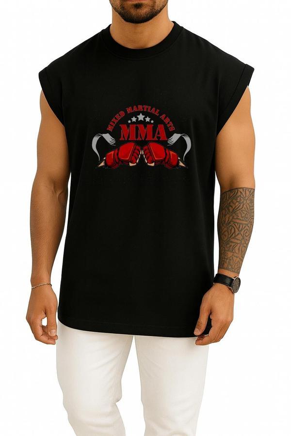 Oversize Mma Kickboxing Logo Göğüs Tasarımlı Atlet - Image 1