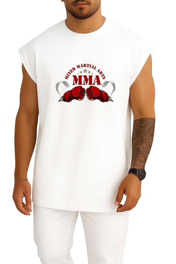 Oversize Mma Kickboxing Logo Göğüs Tasarımlı Atlet - Image 1