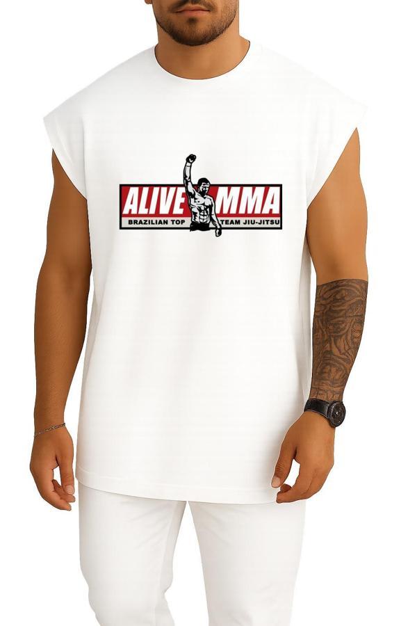 Oversize Mma Mixed Martial Arts Brazilian Jiu-Jitsu Göğüs Tasarımlı Atlet - Image 1