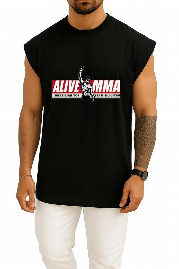 Oversize Mma Mixed Martial Arts Brazilian Jiu-Jitsu Göğüs Tasarımlı Atlet - Image 1