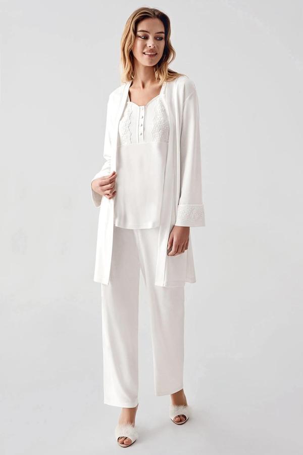 321 Kadın Sabahlıklı Pijama Takımı - Image 1