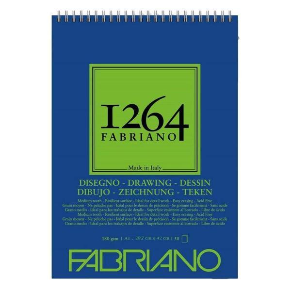 Supertrend 1264 Drawing Paper Üstten Spiralli Eskiz Çizim Defteri 180 gr. A3 50 yaprak - Image 1