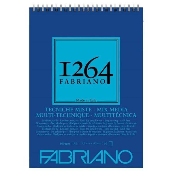 Supertrend 1264 Mix Media Üstten Spiralli Çok Amaçlı Eskiz Çizim Defteri 300 gr. A3 30 yaprak - Image 1