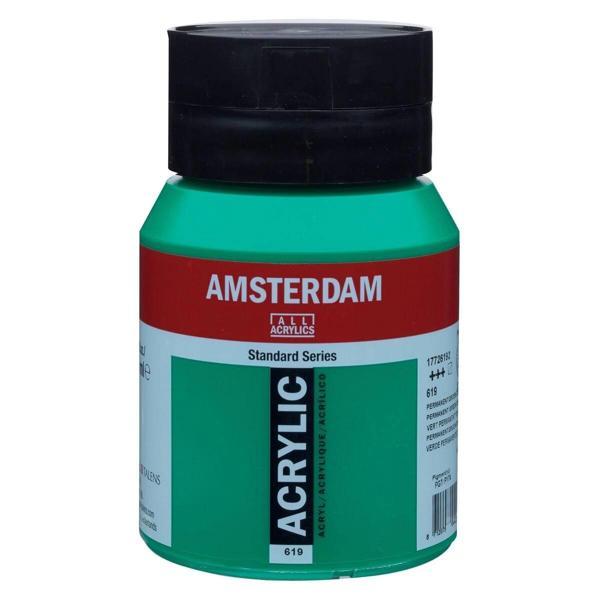 Supertrend Amsterdam Akrilik Boya 500 ml. 619 Permanent Green Deep - Image 1