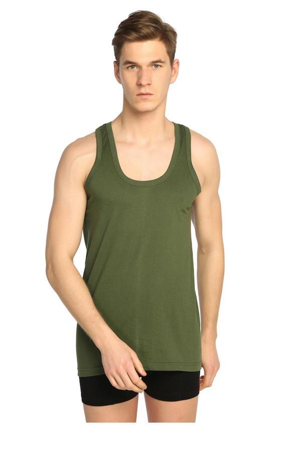 6 lı Seher Erkek Penye Askılı Renkli Pamuklu Atlet  - Image 1