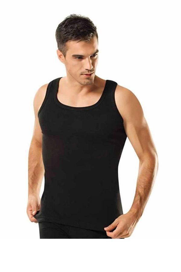 Tutku İç Giyim Pamuklu Erkek Ribana Atlet Renkli 3 Lü Paket - Image 1