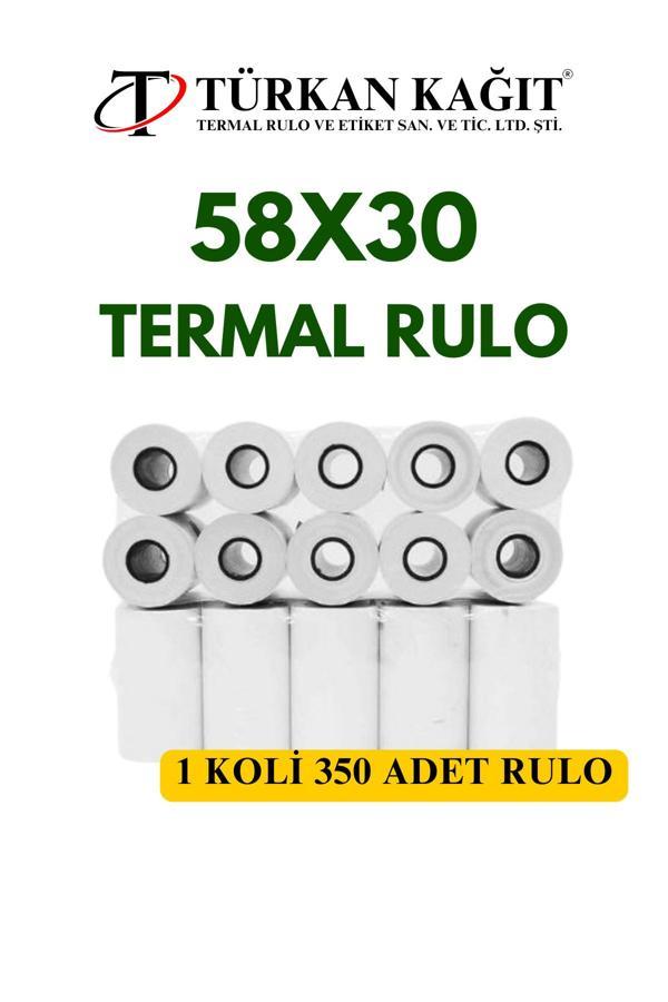 Türkan Kağıt 58X30 Termal Rulo 1 Koli 35 Paket 350 Adet - Image 1