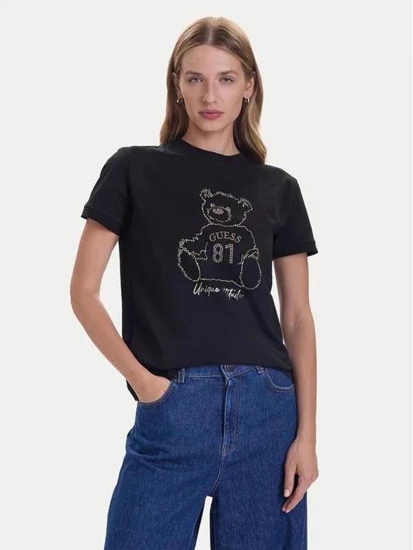 Guess Unique Kadın Siyah Aktif Regular Fit T-Shirt V5BI16K8FQ4-JBLK - Image 1