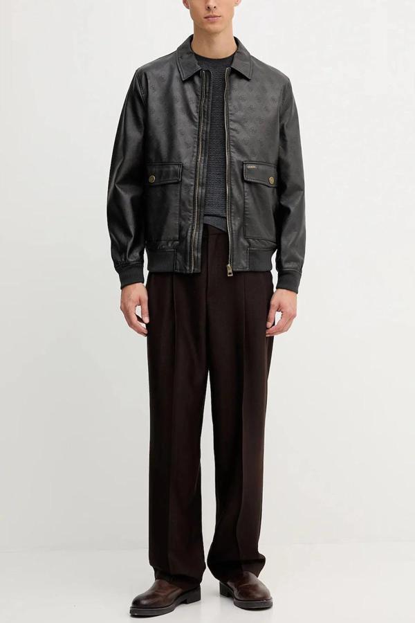 Guess Monogram Erkek Siyah Ceket M5YL01WGUC0-P9UI - Image 1