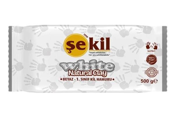 Şekil Seramik Kil Hamuru 500 Gr Beyaz - 3 adet - Image 1