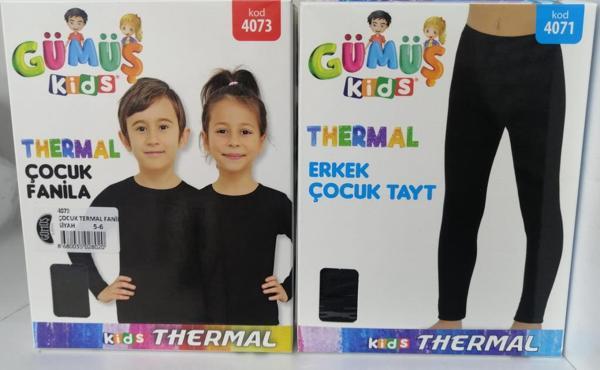 Gümüş Erkek Çocuk Termal Takım Alt Üst İçlik - Image 1