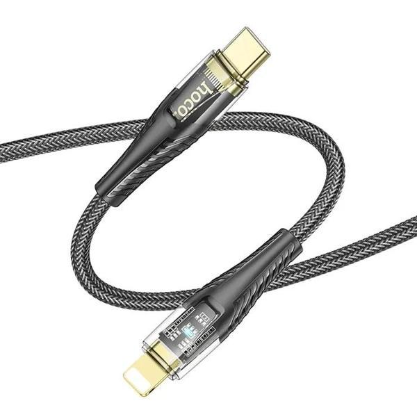 HOCO U121 Gold standard Transparent Discovery Edition 60W Type-C to iPhone Lightning Hızlı Şarj ve D - Image 1