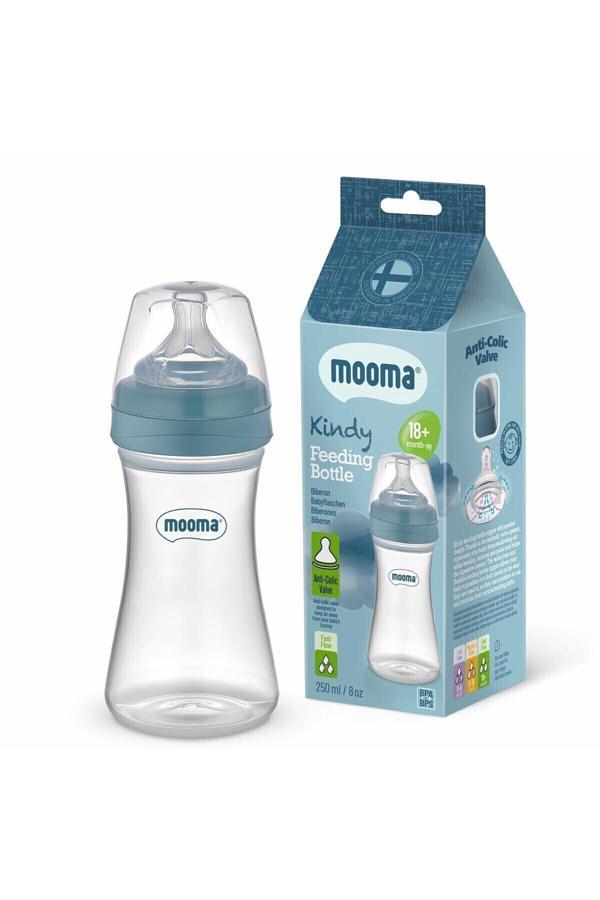 Mooma Kindy Antikolik Pp Biberon 250 Ml 18 Ay (Hızlı Akış) - Bowl Blue - Image 1