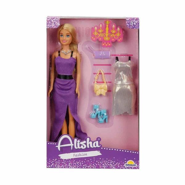 3393 SUN-RST-SIS Minik Alisha Yedek Kıyafetli Bebek Set 29 cm - Sunman - Image 1