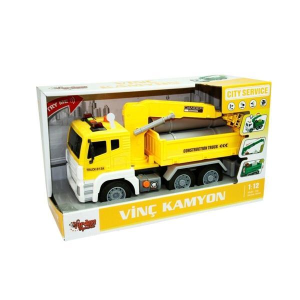 WY813A WY822A 1 12 SÜRTMELİ SESLİ IŞIKLI AKS VİNÇ KAMYON - Image 1