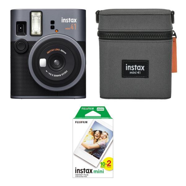 Instax Mini 41 Siyah Analog Şipşak Fotoğraf Makinesi 20'li Film ve Çanta Seti - Image 1