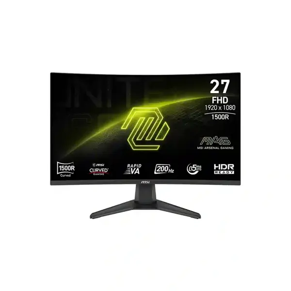 MSI MAG 276CF E20 27 1920x1080 FHD 200Hz 0.5ms HDMI DP FreeSync Premium 1500R Curved Led Gaming Mon - Image 1