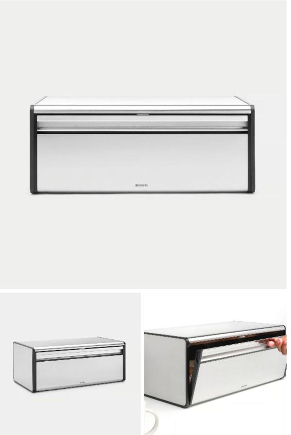 Brabantia Fpp Köşeli Ekmek Kutusu Matt Steel (siyah Çerçeveli) (8710755299186) - Image 1