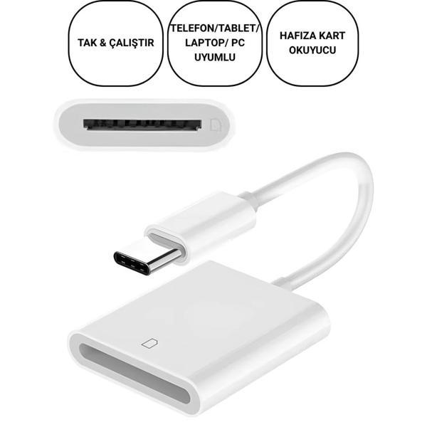 Polham USB-C To SD / Hafıza Kart Okuyucu | Tak & Çalıştır Kamera Kart Dönüştürücü, Telefon, Tablet PC Uyumlu - Image 1