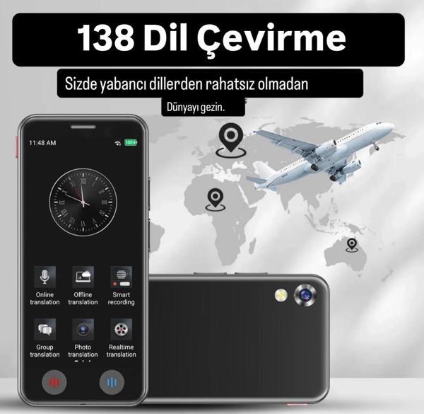 Üst Düzey İş Tercümanı WiFi Gerektirmez ChatGPT AI Ses Resim Çevirme Özelliği 138+ Dil Çeviri - Image 1