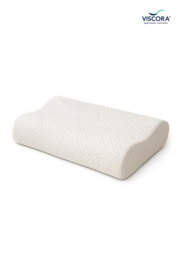 Ortopedik Visco Boyun ve Omurga Destek Yastığı – Yan ve Sırt Üstü Uyku İçin Ergonomik Konfor - Image 1