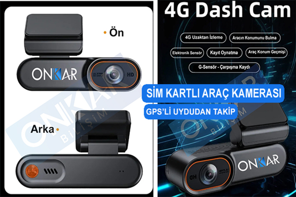 4K FULL HD SİM KARTLI GPS'Lİ GÖRÜNTÜLÜ ARAÇ TAKİP SİSTEMİ ARAÇ KAMERASI SESLİ | HOTKAM - Image 1