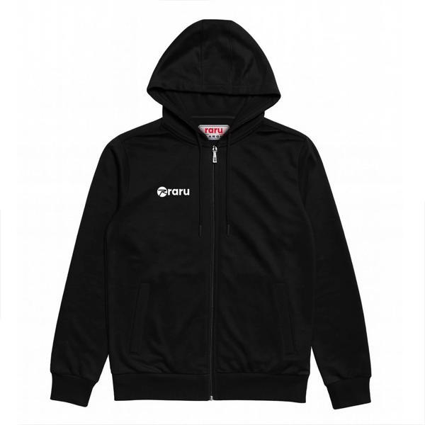 Kapüşonlu Tam Fermuarlı Sweatshirt LIBERTER SİYAH - Image 1