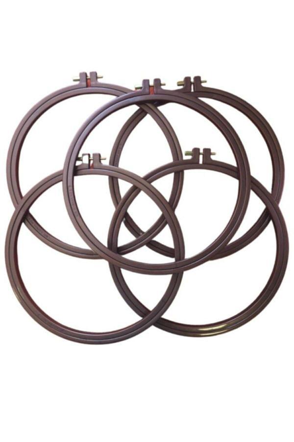 25 Cm 5 Adet Vidalı Plastik Nakış Kasnak - Image 1