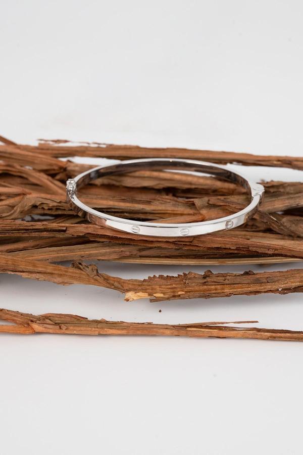 925 ayar Gümüş çivi deseni bilezik [barcode] - Image 1