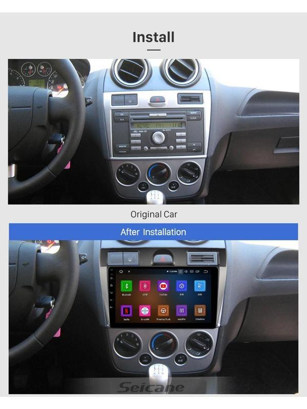 FOR-X FORD FİESTA-FUSİON(2006-2008)-9''ANDROİD GERÇEK 2+32 GB / 4 ÇEKİRDEK 1.6Ghz / WIFI 5.0Ghz / BT 5.4-KABLOSUZ CARPLAY-HD KAMERALI-TEKNİK DESTEKLİ - Image 1