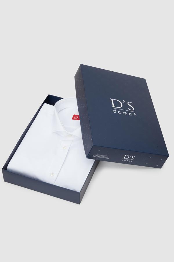 D's Damat Slim Fit Beyaz Kutulu Gömlek - Image 1