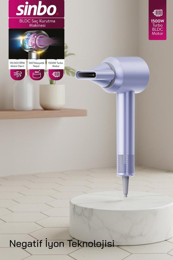 Sinbo SHD-1740 BLDC Saç Kurutma Makinesi - Şampanya Mavi - Image 1