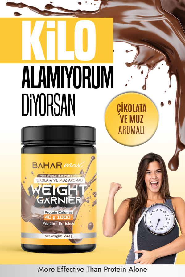 Protein Toz Besin Destekleyici Muz Ve Kakao Aromali Kilo-aldırıcı iştah- açıcı1 Kutu - Image 1