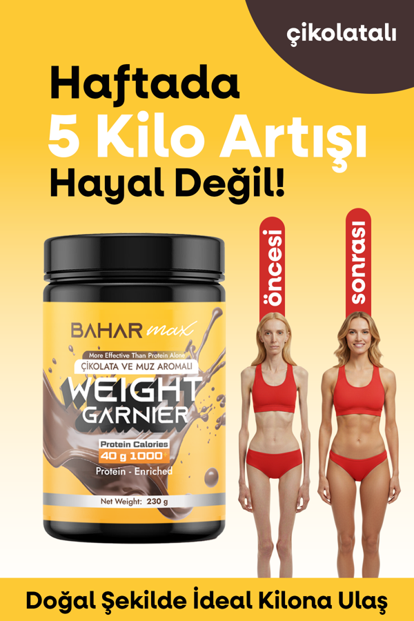 Protein Toz Besin Destekleyici Muz Ve Kakao Aromali Kilo-aldırıcı iştah- açıcı1 Kutu - Image 1