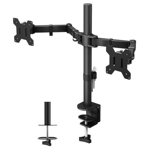 Sline M052 13-37'' Hareketli Çift Kollu Masa Üstü Monitör Standı - Image 1