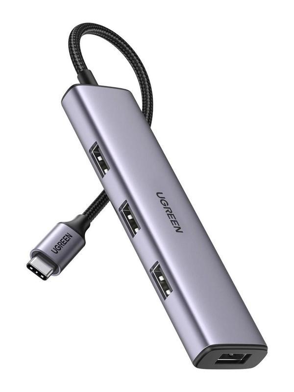  UGREEN 20841 CM473 USB-C to 4xUSB 3.0 5GB/s Yüksek Hız Hub Çoklayıcı Adaptör Alüminyum - Image 1