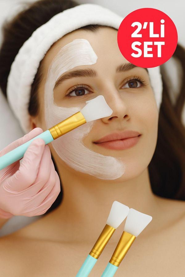 2’li Silikon Yüz Maske Spatula Seti – Kolay Temizlenir, Hijyenik, Yumuşak ve Renkli Seçenekler - Image 1